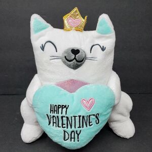 Burton + Burton Cat Plush Stuffed Animal Valentine's Day Crown Princess Kitty